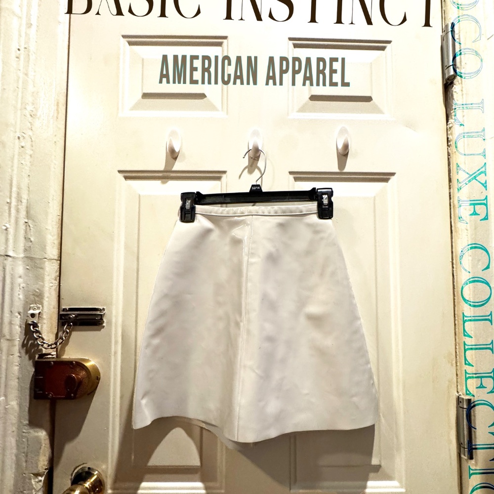 American Apparel Basic Instinct White Skater Pvc … - image 8